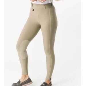 Irideon Tan Issential Mid Rise Knee Patch Riding Tights - Size Small Regular